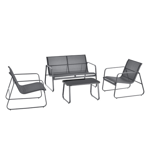 Ensemble de meubles de jardin 4 pièces Anzi acier casa.pro
