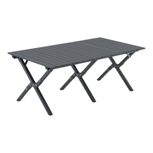 Set de table et 4 chaises de camping Botrugno tissu Oxford 600D casa.pro