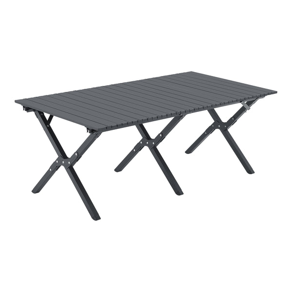 Set de table et 4 chaises de camping Botrugno tissu Oxford 600D casa.pro