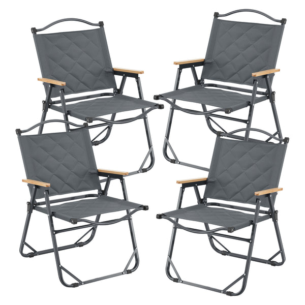 Set de table et 4 chaises de camping Botrugno tissu Oxford 600D casa.pro
