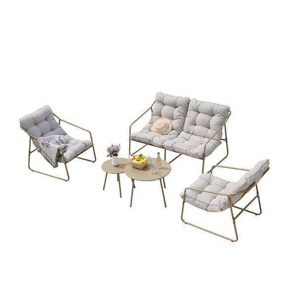 Ensemble de meubles de jardin Kivanta 5 pièces [en.casa]