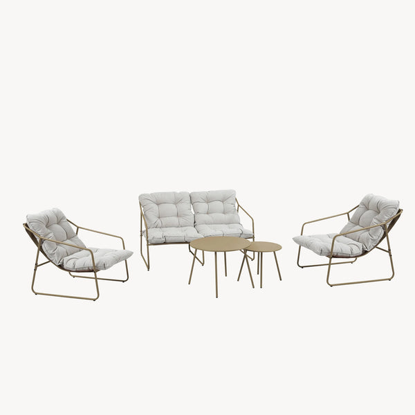 Ensemble de meubles de jardin Kivanta 5 pièces [en.casa]