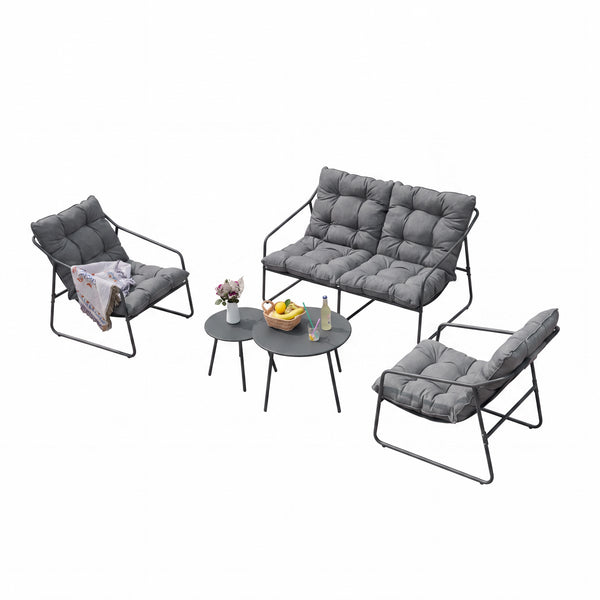 Ensemble de meubles de jardin Kivanta 5 pièces [en.casa]