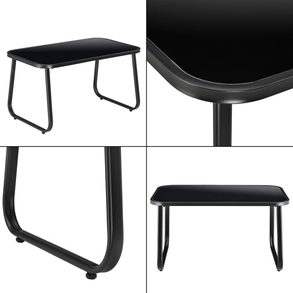 Salon de Jardin Palencia de 4 Meubles Acier PVC couleurs différentes [en.casa]