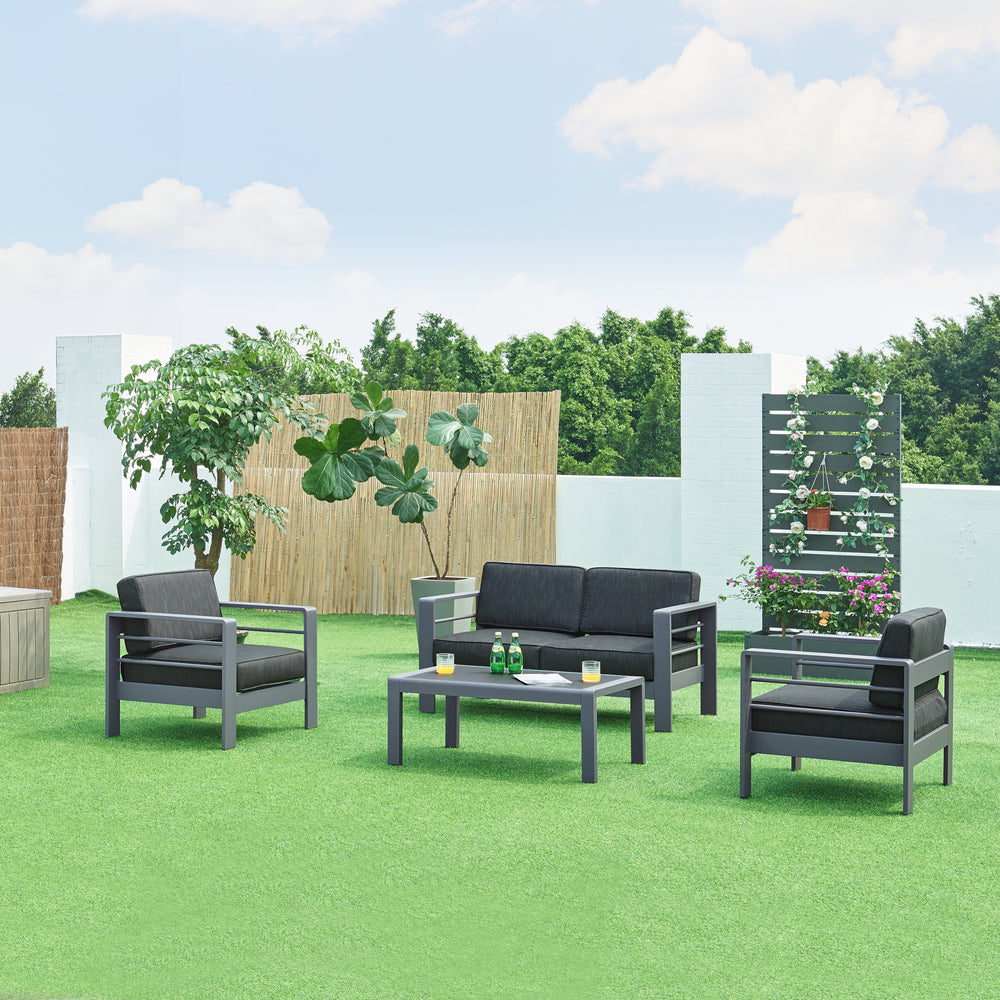 Gartenmöbelset Avise 4-tlg. Aluminium [casa.pro]