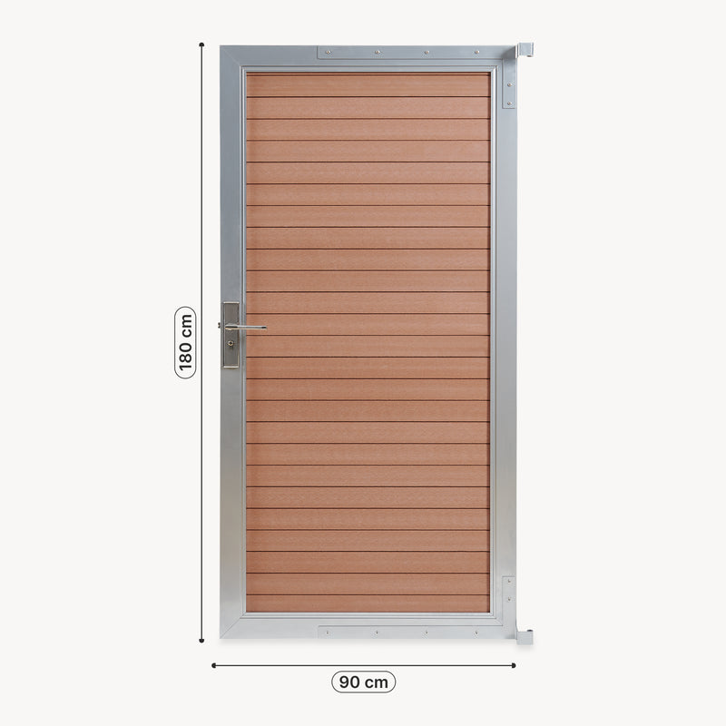 Schizzo in scala Cancello da Giardino Pedonale Segovia 90x180 cm Porta per Recinzione con Serratura NEU.HOLZ 
