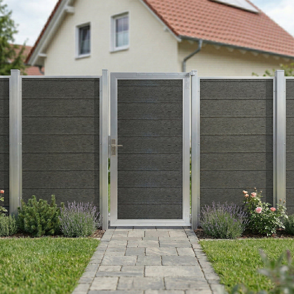Portail de jardin Segovia 180 x 90 cm WPC aspect bois [neu.holz]
