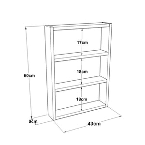 Mensola da Muro 'Lappajärvi' Scaffale Pensile a 3 Scomparti Portaoggetti per Cucina - Vari Colori [en.casa]