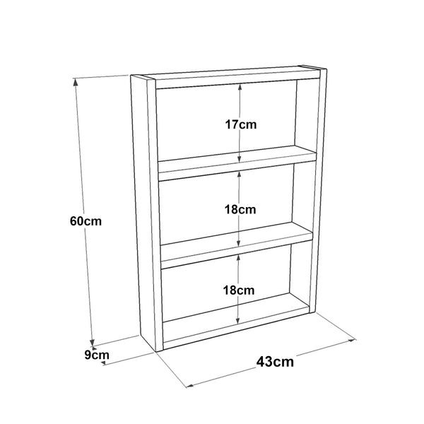 Mensola da Muro 'Lappajärvi' Scaffale Pensile a 3 Scomparti Portaoggetti per Cucina - Vari Colori [en.casa]