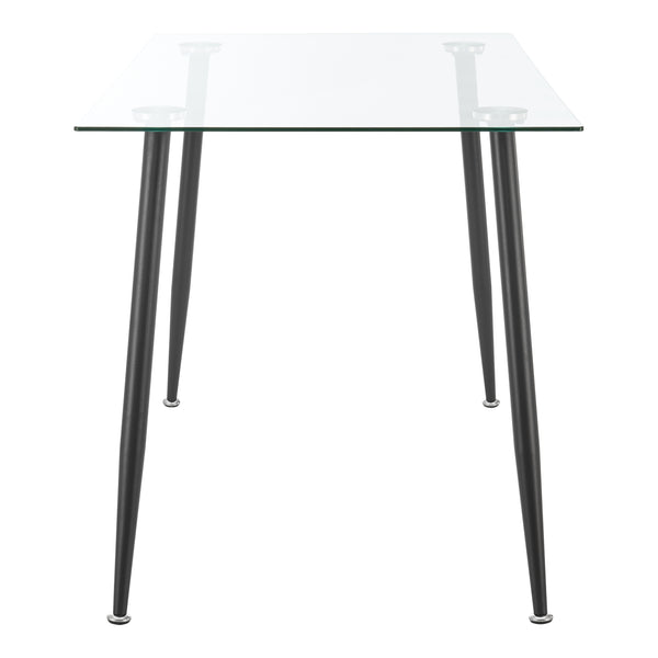 Table de salle à manger Hyrynsalmi verre trempé acier 75 x 110 x 70 cm [en.casa]