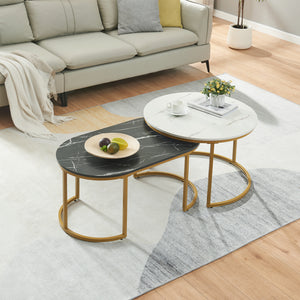 Lot de 2 tables basses Oppeerg gigognes [en.casa] 