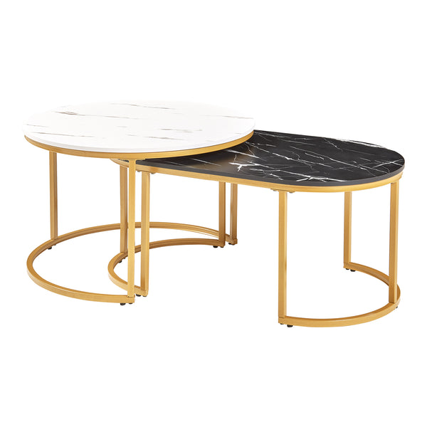 Lot de 2 tables basses Oppeerg gigognes [en.casa] 