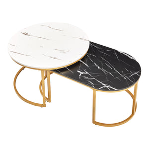 Lot de 2 tables basses Oppeerg gigognes [en.casa] 
