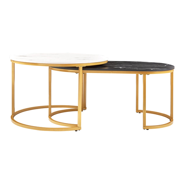 Lot de 2 tables basses Oppeerg gigognes [en.casa] 