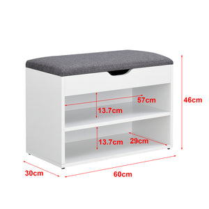 Schuhbank Gentofte 60x30x46cm in verschiedenen Farben en.casa
