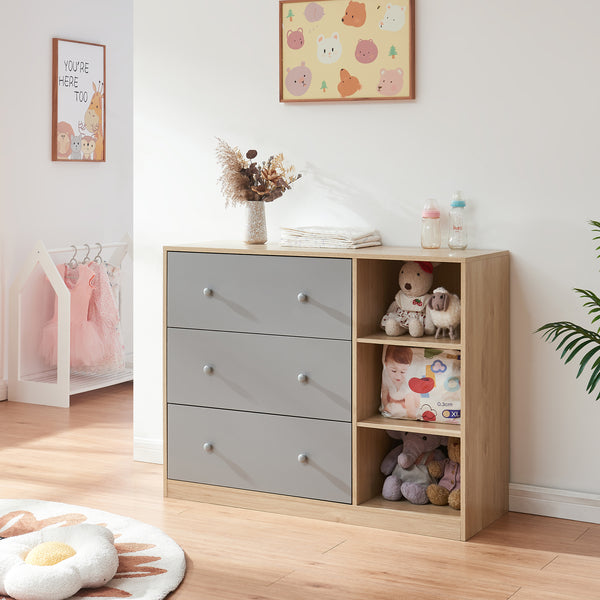 Cassettiera Beldinupp con Piano Fasciatoio Rimovibile 93 x 110 x 55 cm - Vari Colori [en.casa]