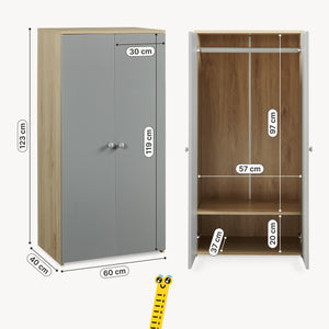 Kleiderschrank Beldinupp 123x60x40 cm [en.casa]
