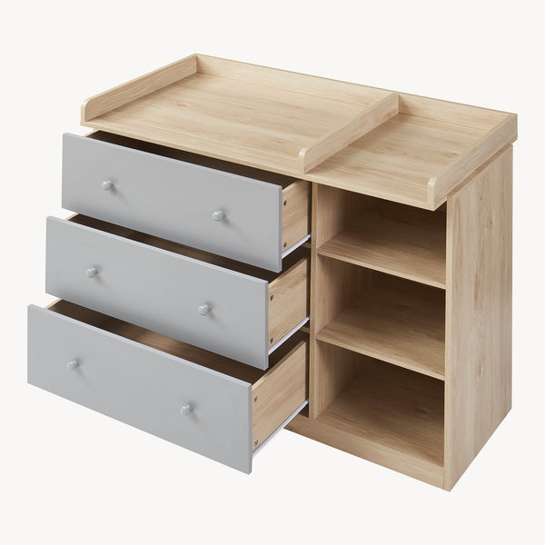 Cassettiera Beldinupp con Piano Fasciatoio Rimovibile 93 x 110 x 55 cm - Vari Colori [en.casa]