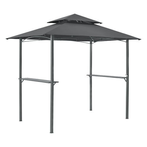 Pavillon de barbecue Parga 250x241x151cm gris foncé en.casa - premiumXL