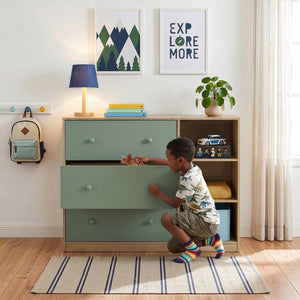Cassettiera Beldinupp con Piano Fasciatoio Rimovibile 93 x 110 x 55 cm - Vari Colori [en.casa]