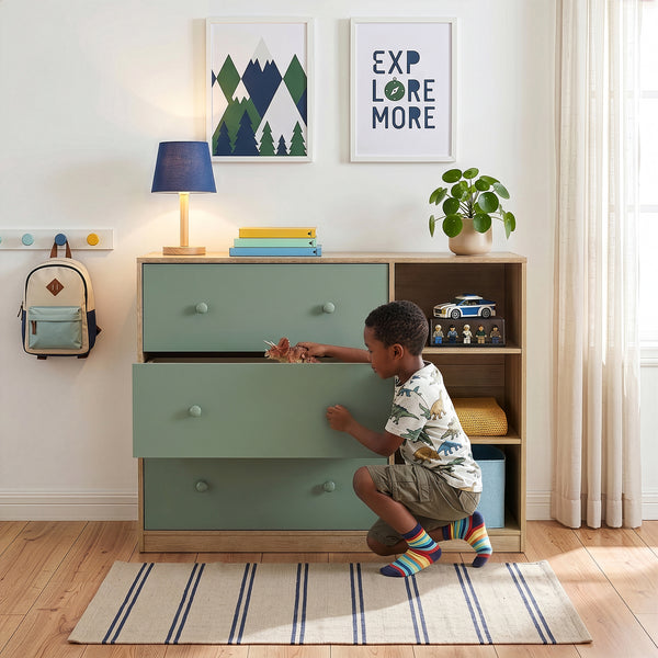 Cassettiera Beldinupp con Piano Fasciatoio Rimovibile 93 x 110 x 55 cm - Vari Colori [en.casa]