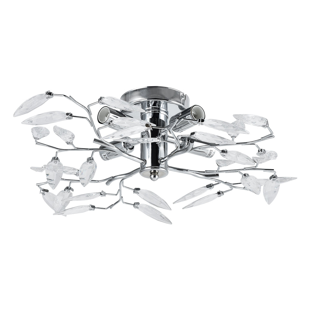 Plafoniera Kira 4x E14 Ø 47,5 x 15 cm cromato/argento lux.pro - premiumXL