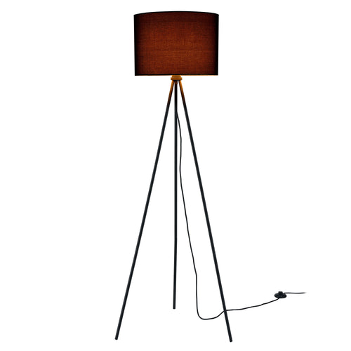 Lampada da terra con base girevole 1x E27 Ø 29,5 x 150 cm Nero lux.pro - premiumXL