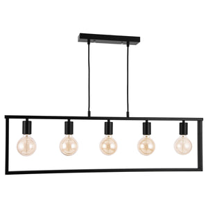 Hängeleuchte Metall Schwarz Deckenleuchte Leuchte 5-flammig Design [lux.pro]