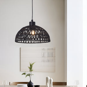 Hängeleuchte Alton Metall+Rattan [lux.pro]