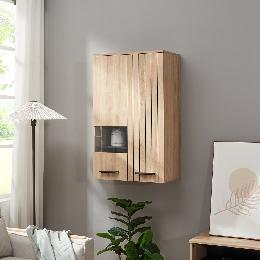 Hängeschrank Noppen 98x60x38 cm Eicheoptik [en.casa] - premiumXL