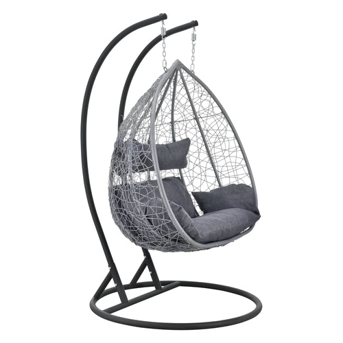 Siège Suspendu Capileira 2 Places Panier Cadre Coussins Plusieurs couleurs [en.casa]