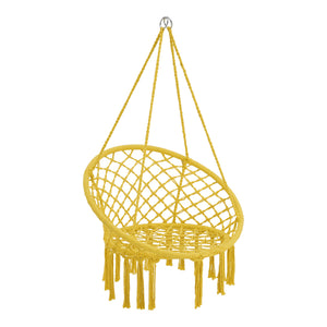 Poltrona Sospesa 'Jaina' per Interno / Esterno, Carico max. 120 kg - Giallo [en.casa.]