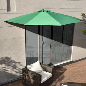 Ombrellone a Semicerchio Eger Parasole a Mezzaluna 300x150 cm casa.pro