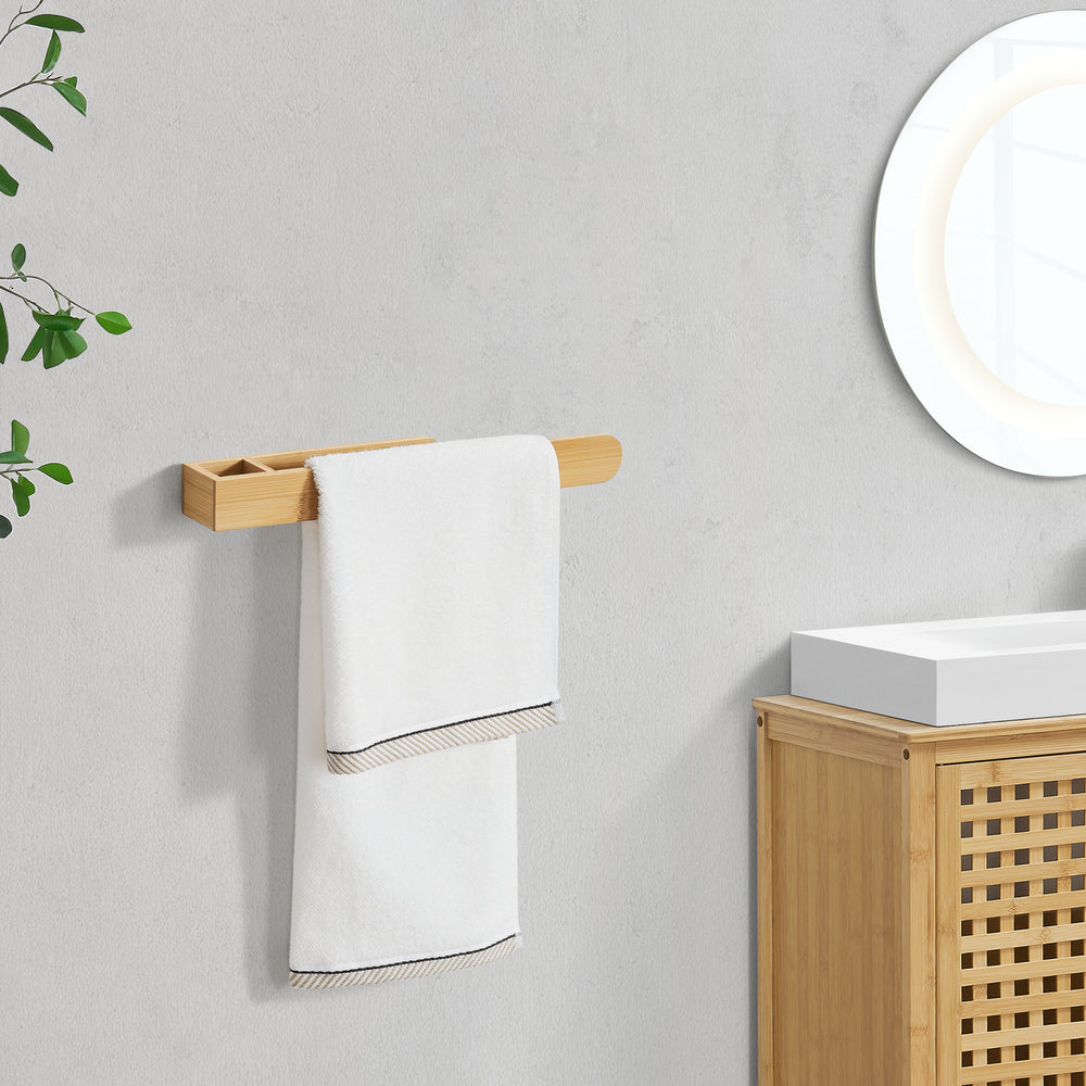 Porta asciugamani da parete Tønsberg bambù [en.casa] - premiumXL