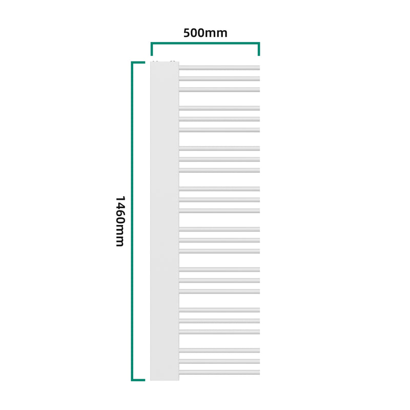 Croquis coté Radiateur sèche-serviettes 50 mm Kviteseid [neu.haus]