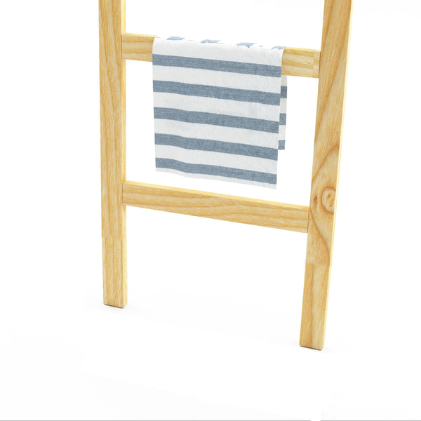 Échelle porte-serviettes Luumäki bois de pin 120 x 47 x 2 cm [en.casa]