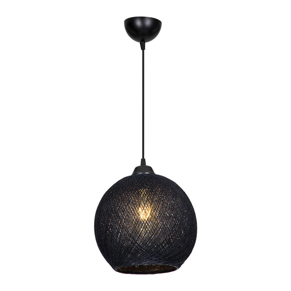 Suspension Lisburn corde de jute hauteur 65 cm E27 [lux.pro]