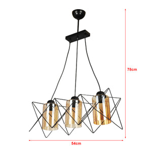 Suspension Morley E27 noir jaune [lux.pro]