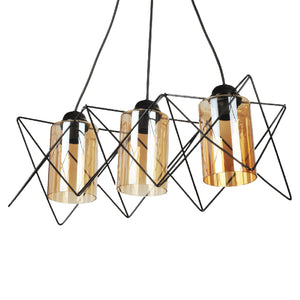 Suspension Morley E27 noir jaune [lux.pro]
