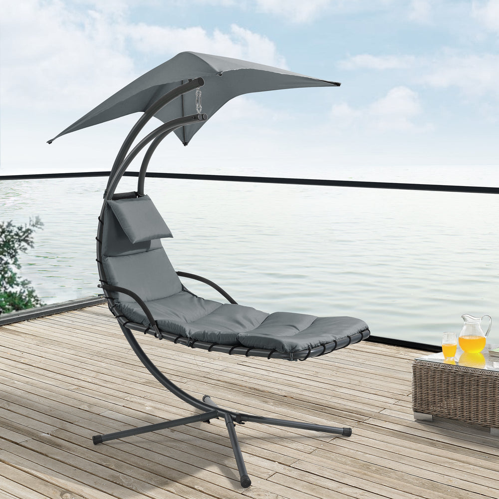 Chaise suspendue avec toit pare-soleil en différentes couleurs en.casa - premiumXL
