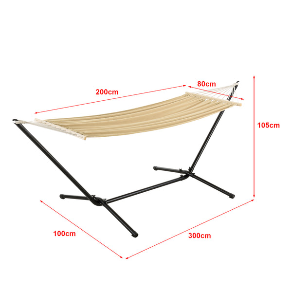 Hängematte Surte mit Gestell 200x100 cm [en.casa]