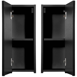 Armoire murale de salle de bain Newport noir [en.casa]