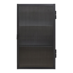 Armoire murale Zundert avec porte en verre strié 60 x 35 x 15 cm acier [en.casa]