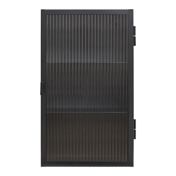 Armoire murale Zundert avec porte en verre strié 60 x 35 x 15 cm acier [en.casa]