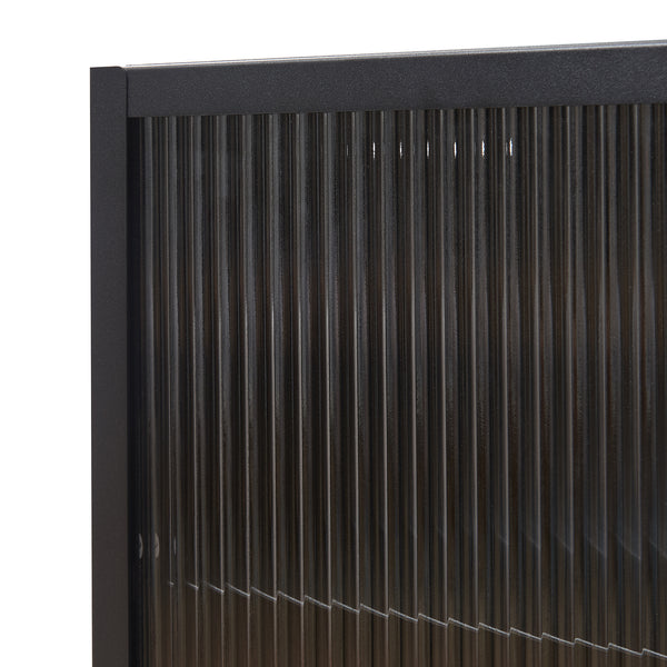 Armoire murale Zundert avec porte en verre strié 60 x 35 x 15 cm acier [en.casa]