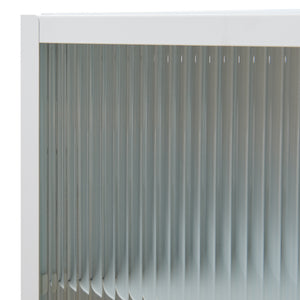 Armoire murale Zundert avec porte en verre strié 60 x 35 x 15 cm acier [en.casa]