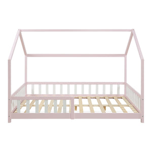 Hausbett Hesel mit Matratze und Rausfallschutz Weiß [en.casa]