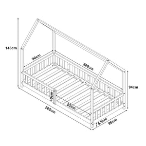 Hausbett Hesel mit Rausfallschutz [en.casa]