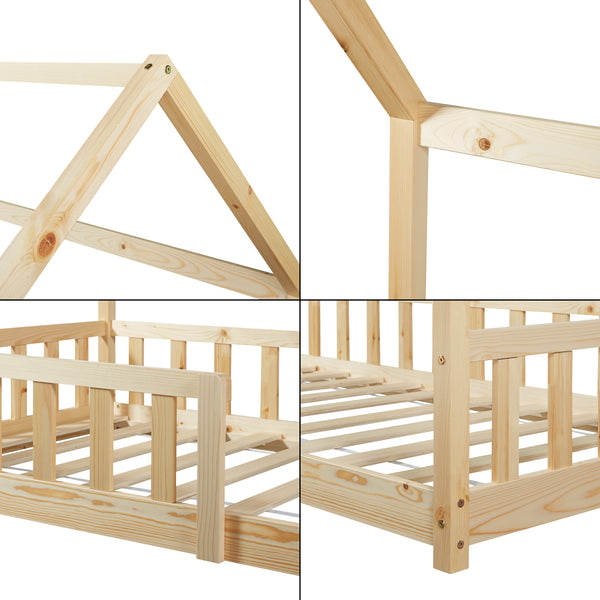 Hausbett Hesel mit Rausfallschutz [en.casa]