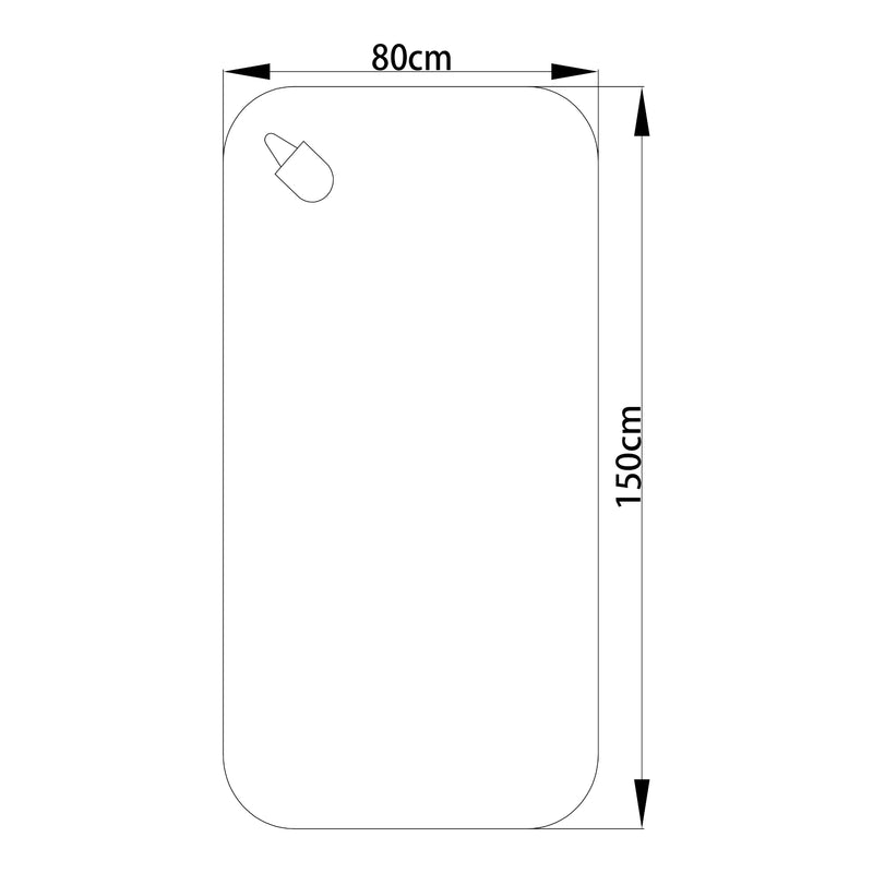 Croquis coté Couverture Chauffante Électrique pour 1 ou 2 Personnes [casa.pro]